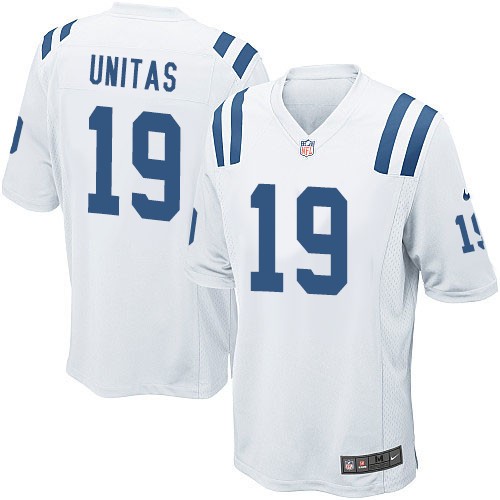 Youth Limited Johnny Unitas Nike Jersey White Road - #19 NFL Indianapolis Colts